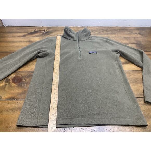 Patagonia Sweater Mens Small Olive Green 1/4 Zip Fleece Outdoor - Picture 5 of 10